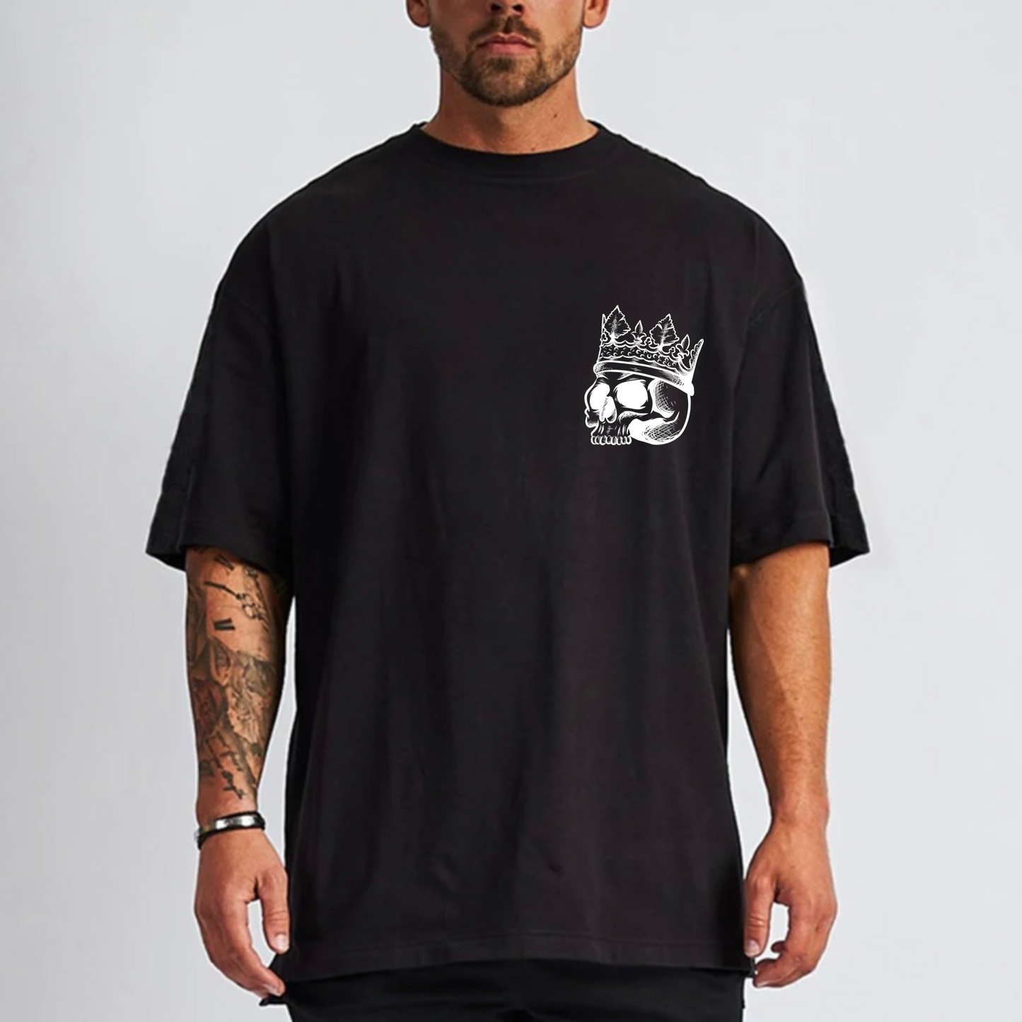 Black oversized tee