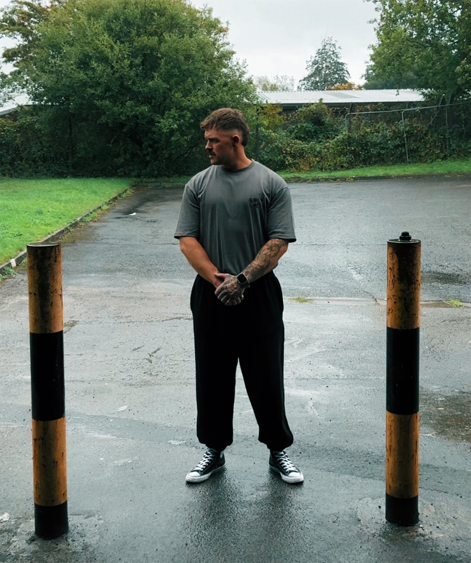 Oversized Training Tee GunMetal Grey