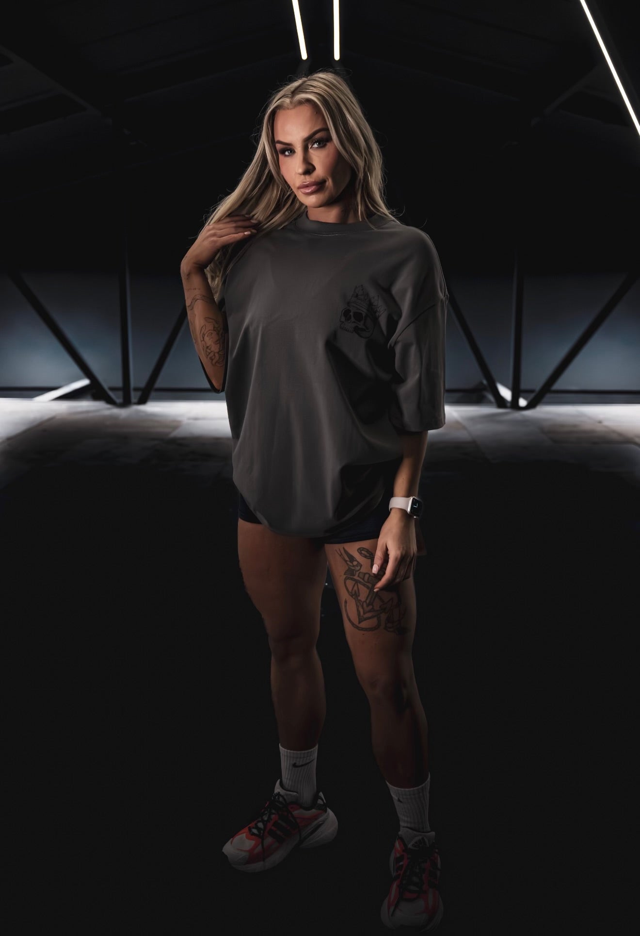 Oversized Training Tee GunMetal Grey