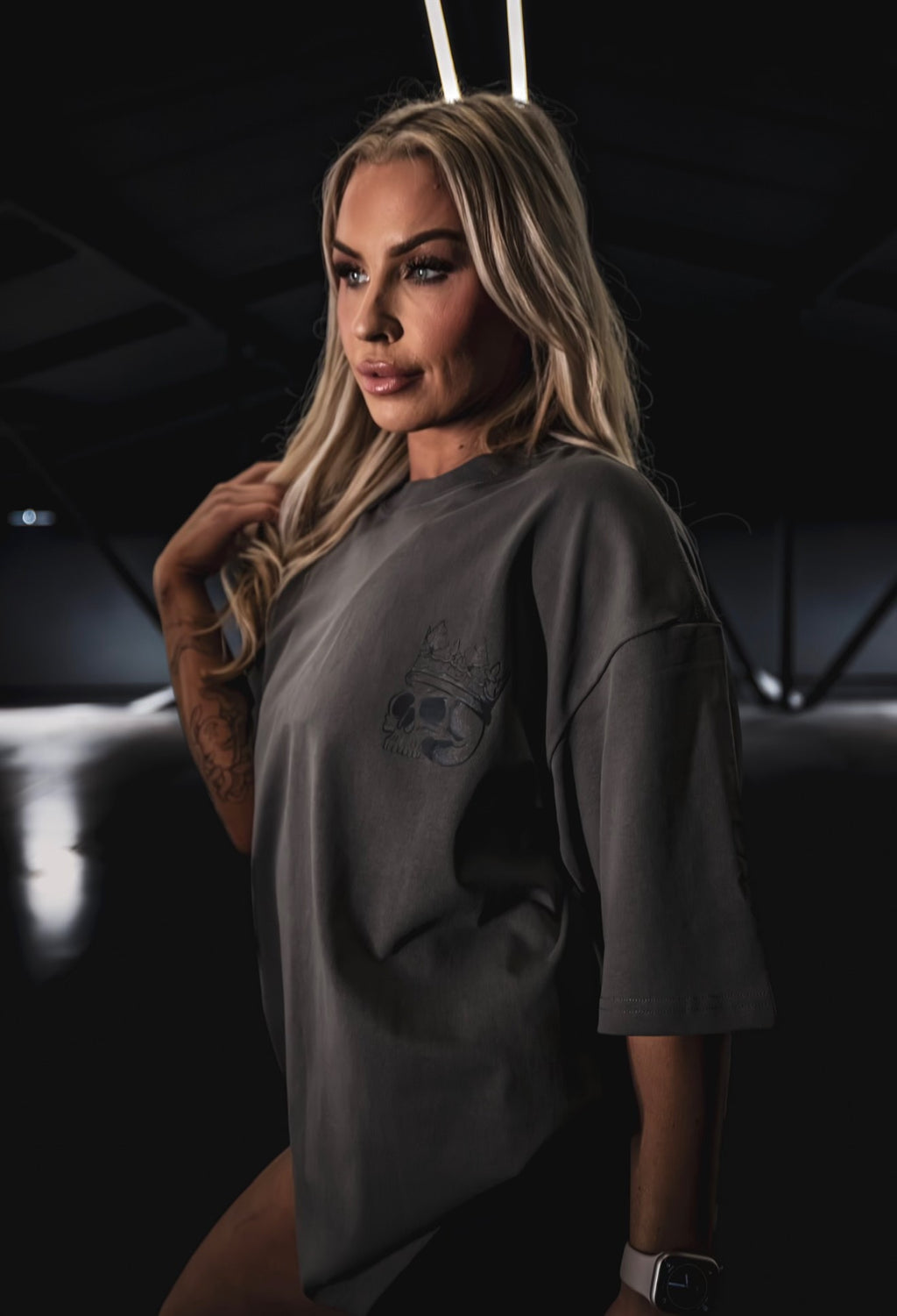 Oversized Training Tee GunMetal Grey