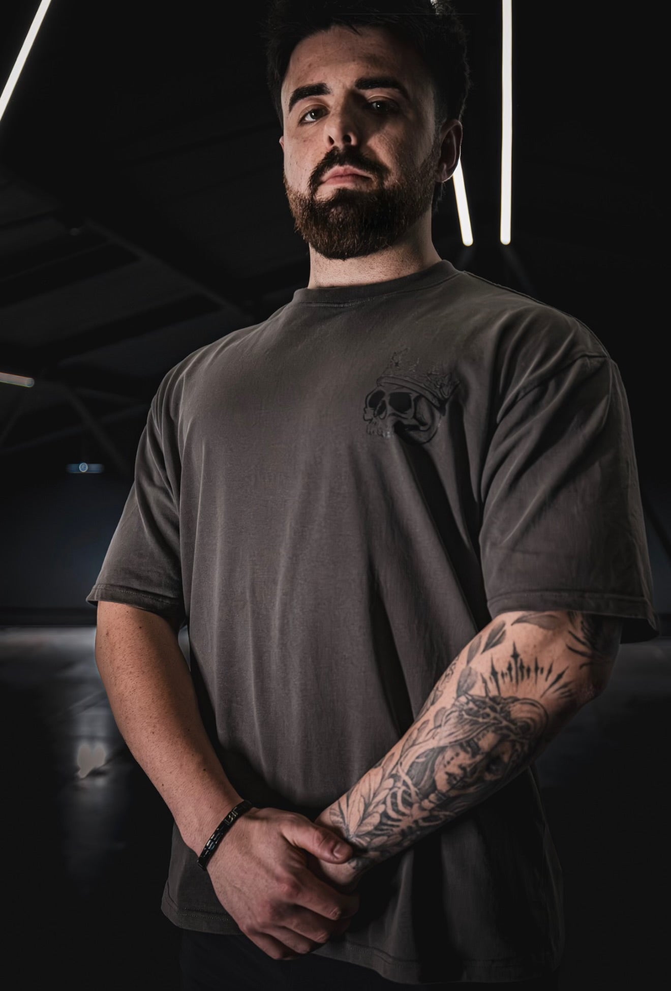 Oversized Training Tee GunMetal Grey